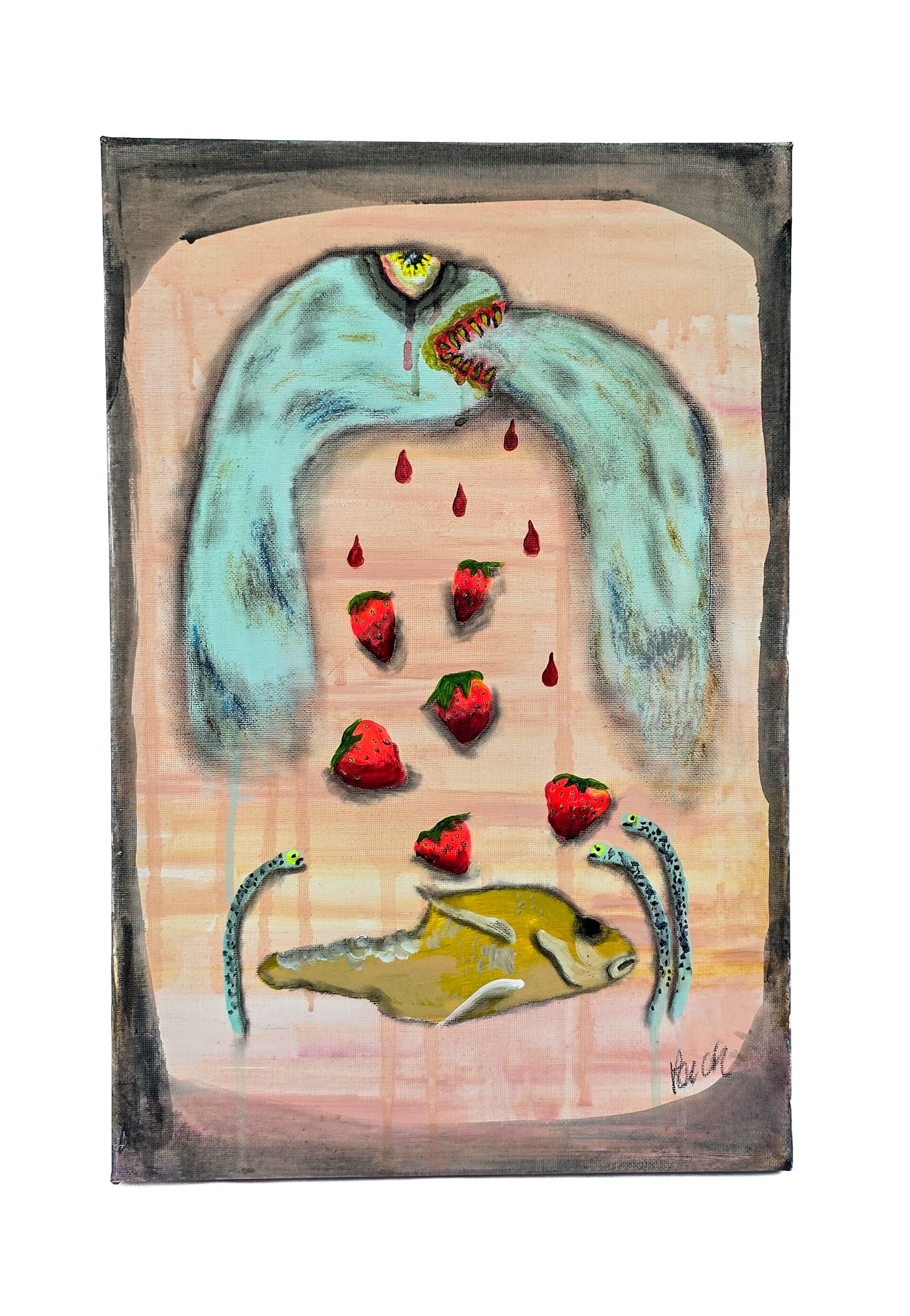 Black Drum Funeral Painting
