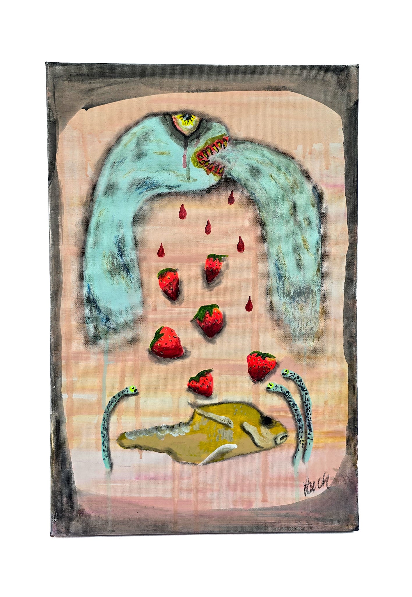 Black Drum Funeral Painting