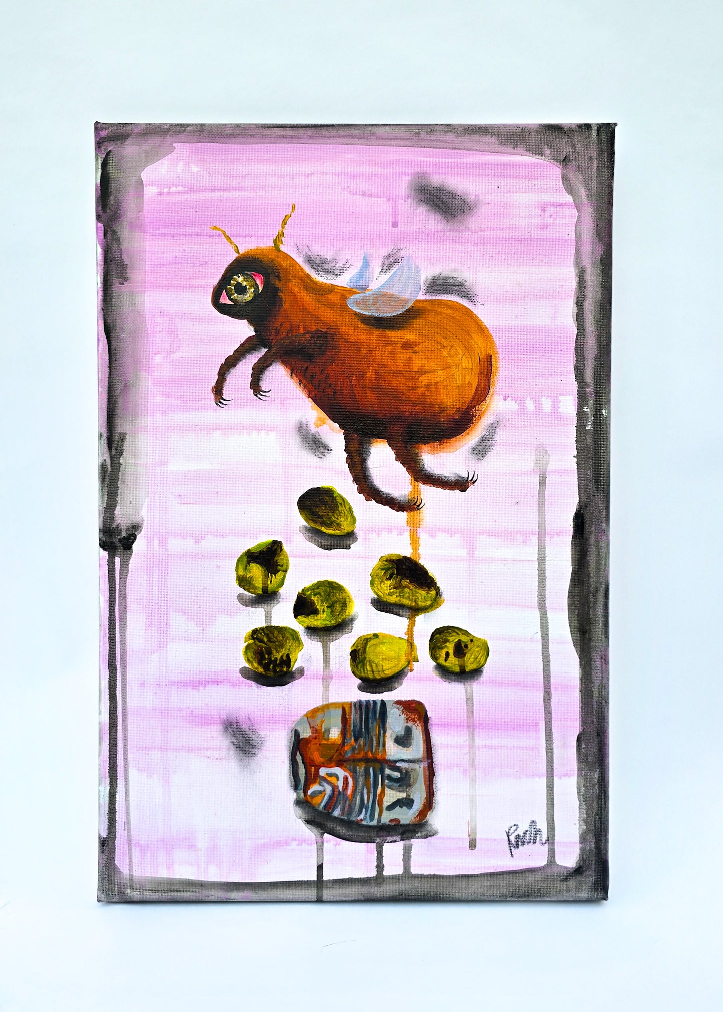 Curvy Cyclops Mothman Can Painting