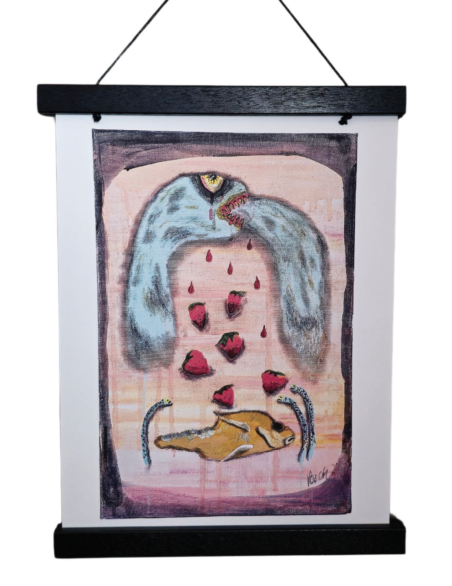 Black Drum Funeral 8.5" x 11" print by Rachel Majesty