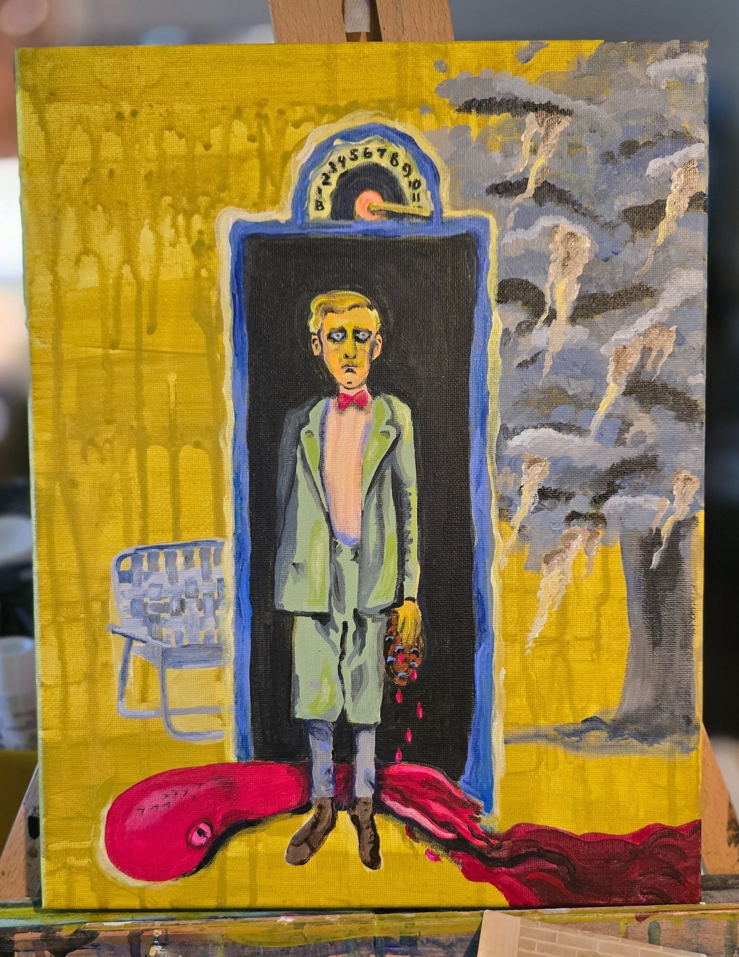 Jasper's Elevator Addiction Painting